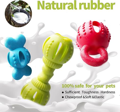 سبوفلي العاب مضغ للكلاب الكبيرة والمتوسطة، العاب للكلاب التي تمضغ بشراسة للسلالات الكبيرة من 3 قطع in Kuwait