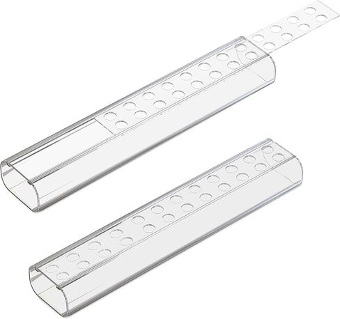 مزهرية زهرة أكريليك شفافة ممتازة من MOYYO لقطع الطاولة المركزية - مقاومة للتسرب مع جوانب دائرية فريدة من نوعها - قطعة مركزية مستطيلة من الزهور لطاولة الطعام وحفلات الزفاف وأي أحداث - 23 بوصة و24 فتحة in Kuwait