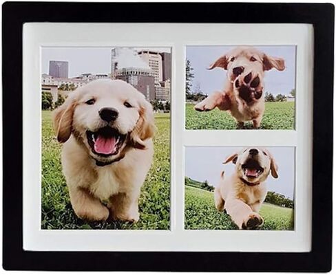 VehiGo Pet Paw Print Keepsake Kit, Wooden Photo Frame with Pet Paw Print Imprint Kit, Memorial Clay Imprint Kit for Dog or Cat (Black) in Kuwait