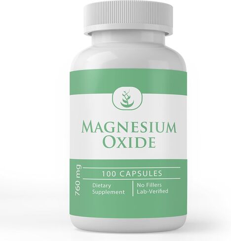 Pure Original Ingredients Magnesium Oxide (365 Capsules) No Magnesium Or Rice Fillers, Always Pure, Lab Verified in Saudi Arabia