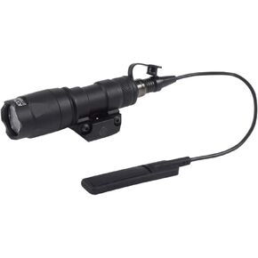 Farmsoldier M300A التكتيكية LED مصباح يدوي صغير الكشفية، أضواء الأسلحة وضع واحد ضوء الصيد مع مفتاح الضغط وجبل بندقية أسود in Kuwait
