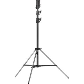 Kupo Master Combo HD Stand, Heavy Duty Steel Combo Stand with Spring Cushioned Risers, Triple Function Head, Leveling Leg Design, Max Height 11', Supports 88.2lbs, Silver (KS200112) in Saudi Arabia