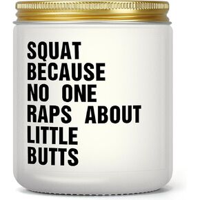 Motivational Fitness Gift for Gym Enthusiast - Inspirational Gifts for Workout Exercise Sports lover, Encouragement Presents for Friend Women Men Her, Funny Lavender Candle for Christmas Birthday