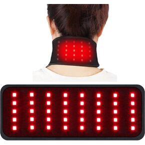 حزام علاج بالضوء الاحمر للرقبة والمعصم، 660 نانومتر LED احمر و850 نانومتر بالقرب من الاشعة تحت الحمراء، جهاز علاج بالاشعة تحت الحمراء لتخفيف الام الجسم والعنق والاستخدام المنزلي وعمال المكتب in Kuwait