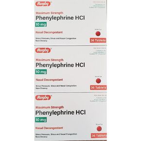 Sudogest PE عام لأقراص Sudafed PE مزيلة للاحتقان الأنفي فينيليفرين حمض الهيدروكلوريك 10 ملغ، 108 عدد 3 عبوات من 36 عددًا من شركات الأدوية الكبرى in Kuwait