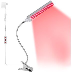 MAINENG Infrared & Red Light Therapy Lamp with Timer, 660nm & 850nm LED - M7685