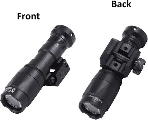 M300A Tactical LED Mini Scout Flashlight Torch， Weapon Light with Pressure Switch Picatinny Mount Rail Offset Ring Side Mount for Hunting Hiking Tan in Saudi Arabia