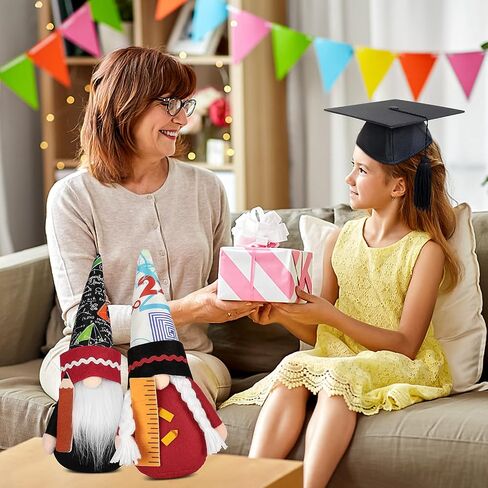 Ameter 2Pcs Graduation Gnomes Plush Graduation Party Decorations 2022 Swedish Tomte Faceless Dwarf Elf Decorations Gnomes Decorations for Home Graduation Ceremony Gift and Class Table Decor in Saudi Arabia