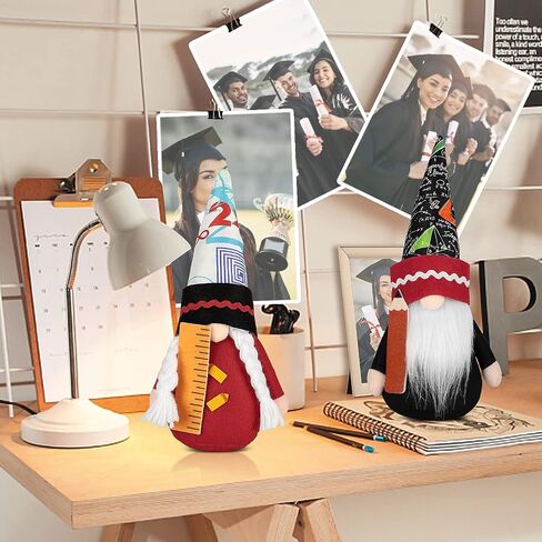 Ameter 2Pcs Graduation Gnomes Plush Graduation Party Decorations 2022 Swedish Tomte Faceless Dwarf Elf Decorations Gnomes Decorations for Home Graduation Ceremony Gift and Class Table Decor in Saudi Arabia