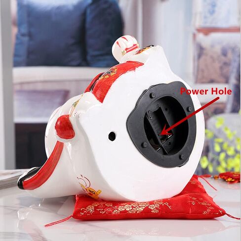 XIZHI 13" Lucky Fortune Cat with Waving Arm Maneki Neko Chinese Feng Shui Deoration Lucky Cat for Shops, Restaurants, Living Room-Business is Booming in Saudi Arabia