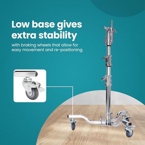 Flashpoint 3.8' Lowboy Steel Stand with Rolling Base and Combo Head in Saudi Arabia