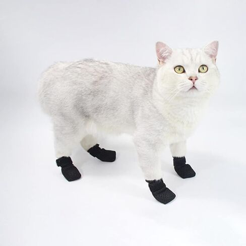 Ipetboom Cat Claw Covers, 4pcs Dog No Slip Socks Cat Paw Protector Claw Caps for Cats Anti-Scratch Anti Cat Scratch Socks in Saudi Arabia