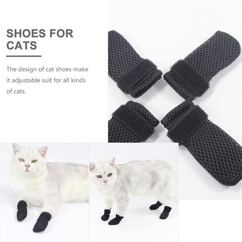 Ipetboom Cat Claw Covers, 4pcs Dog No Slip Socks Cat Paw Protector Claw Caps for Cats Anti-Scratch Anti Cat Scratch Socks in Saudi Arabia