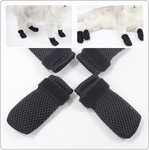 Ipetboom Cat Claw Covers, 4pcs Dog No Slip Socks Cat Paw Protector Claw Caps for Cats Anti-Scratch Anti Cat Scratch Socks in Saudi Arabia