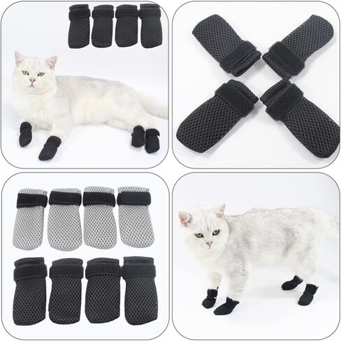 Ipetboom Cat Claw Covers, 4pcs Dog No Slip Socks Cat Paw Protector Claw Caps for Cats Anti-Scratch Anti Cat Scratch Socks in Saudi Arabia
