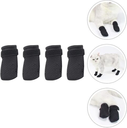 Ipetboom Cat Claw Covers, 4pcs Dog No Slip Socks Cat Paw Protector Claw Caps for Cats Anti-Scratch Anti Cat Scratch Socks in Saudi Arabia