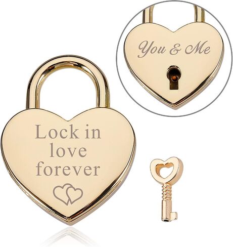 Valentine’s Day Gifts for Him Her Wife Husband Love Heart Lock and Key Anniversary Wedding Couple Gifts for Women Men Girlfriend Boyfriend Christmas Birthday Gifts Everlasting Love for Lovers in Saudi Arabia