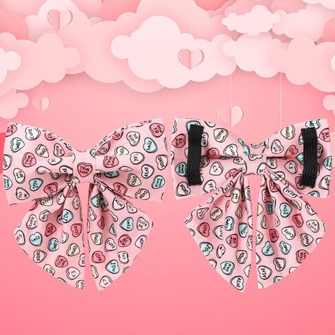 Dog Collar with Bow Tie,UP URARA PUP Pink Plaid Bowtie Dog Collar, Summer Bowtie Collar for Puppy Boy Girl Dog, Comfortable Cotton Dog Collar with Metal Buckle,M,Neck 13.5-22in in Saudi Arabia