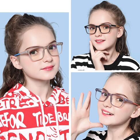 نظارات MEETSUN الزرقاء لحجب الضوء للأطفال، نظارات تلفزيون لألعاب الكمبيوتر للأولاد والبنات من سن 7 إلى 12 سنة مضادة لإجهاد العين in Kuwait