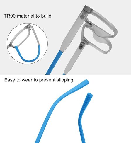نظارات MEETSUN الزرقاء لحجب الضوء للأطفال، نظارات تلفزيون لألعاب الكمبيوتر للأولاد والبنات من سن 7 إلى 12 سنة مضادة لإجهاد العين in Kuwait