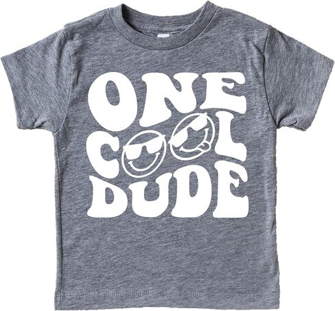 Olive Loves Apple One Cool Dude Retro Boys First Birthday Shirt & Bodysuit for Baby & Toddler Boys in Saudi Arabia