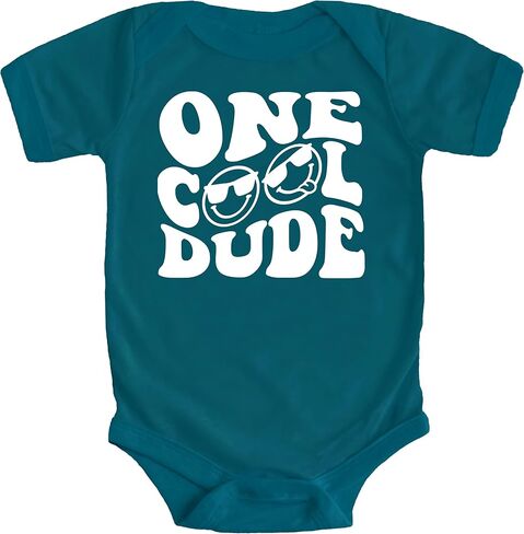 Olive Loves Apple One Cool Dude Retro Boys First Birthday Shirt & Bodysuit for Baby & Toddler Boys in Saudi Arabia