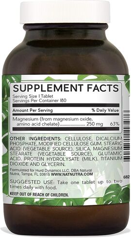 Natural Nutra Chelated Magnesium Oxide Supplement with Chelate for High Absorption, Promotes Strong Bones, Improves Dental, Heart Health, and Energy Levels, 250 mg, 90 Tablets in Saudi Arabia