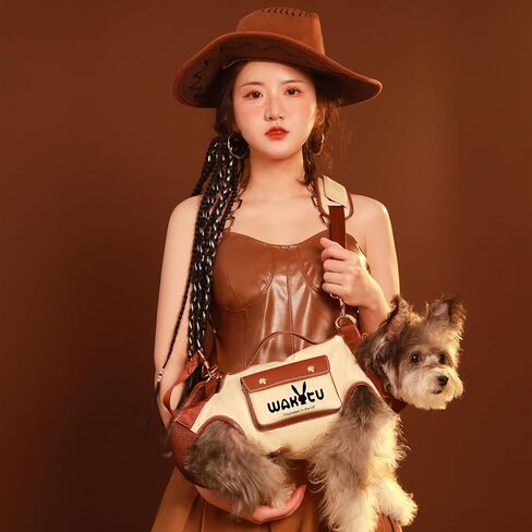 Wakytu Dog Lift Harness Dog Carrier Dog VES Harness Adjustable Dog Leash with Small Puppy Treat Bag Dog Poop Bag for Small Medium Cat Dog in Kuwait