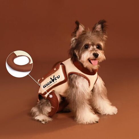 Wakytu Dog Lift Harness Dog Carrier Dog VES Harness Adjustable Dog Leash with Small Puppy Treat Bag Dog Poop Bag for Small Medium Cat Dog in Kuwait