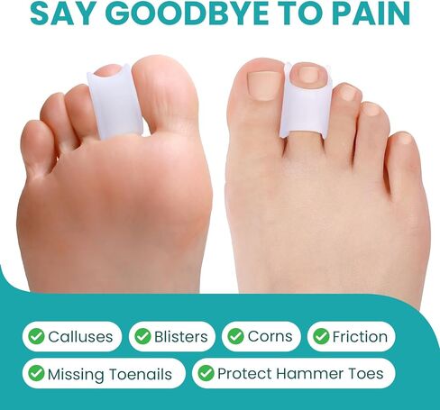 جهاز تمليس أصابع القدم المطرقة من بروميفون - جبائر أصابع القدم - أداة تمليس أصابع القدم لإعادة تنظيم الانحناء والتجعيد والاعوج والمخلب وأصابع القدم المطرقة وإعادة تنظيم الانحناء، 3 مقاسات مختلفة للنساء والرجال (أبيض) in Kuwait