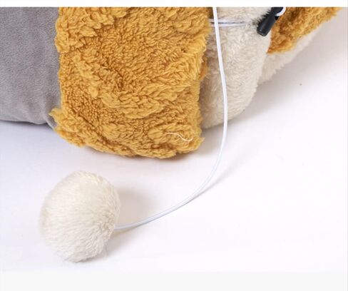 QUIZAIYO Cat Cave Bed - Soft & Cozy Pet Bed for Small Dogs & Cats, Fluffy Bed with Ball & Slip-Resistant Bottom, Self-Warming Dog Bed with Creative Pillow for Indoor Use. in Saudi Arabia