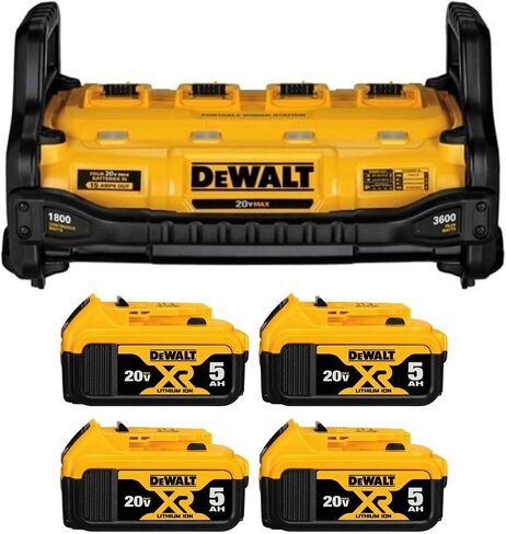 DEWALT DCB1800B Portable Power Station With 4 DCB205 20V MAX XR 5.0Ah Batteries in Saudi Arabia