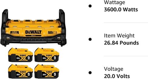 DEWALT DCB1800B Portable Power Station With 4 DCB205 20V MAX XR 5.0Ah Batteries in Saudi Arabia