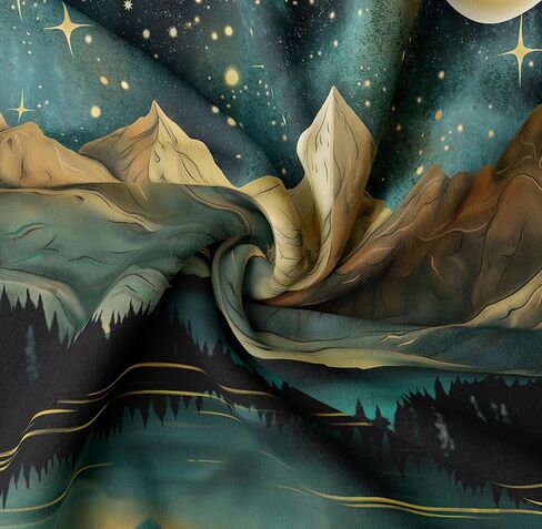 Tapzen Mountain Tapestry Nature Landscape Rocky Mountain Tapestry for Bedroom Aesthetic Forest Scenic Moon Tapestry Wall Hanging Tree Woods Wall Tapestry for Bedroom Living Room (40 x 30 inches) in Saudi Arabia