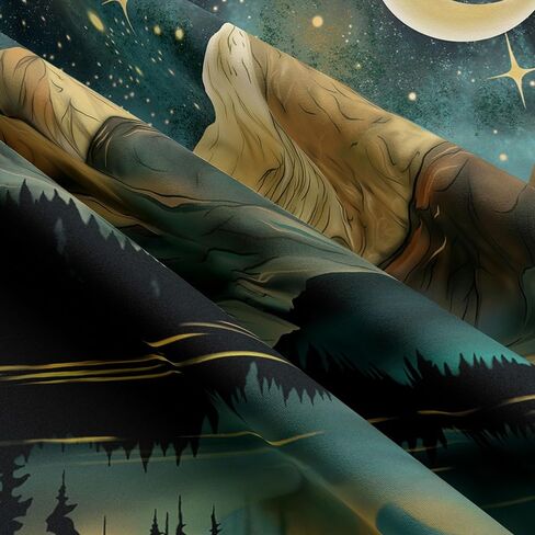 Tapzen Mountain Tapestry Nature Landscape Rocky Mountain Tapestry for Bedroom Aesthetic Forest Scenic Moon Tapestry Wall Hanging Tree Woods Wall Tapestry for Bedroom Living Room (40 x 30 inches) in Saudi Arabia