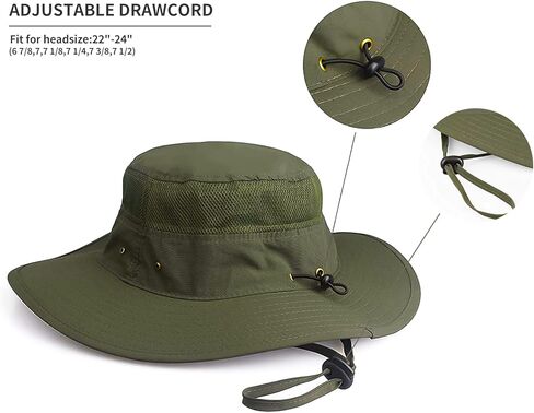 قبعة صيد السمك، قبعة شمسية للحماية من الأشعة فوق البنفسجية، قبعة واسعة الحافة للرجال والنساء، بوني لجولف سفاري بيتش in Kuwait