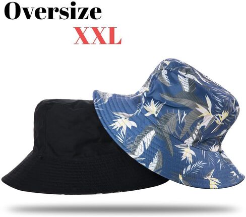 Oversize XXL Bucket Hat Reversible Extra Large Sun Hat Big Head Wide Brim Fishing Hat for Men Women in Saudi Arabia
