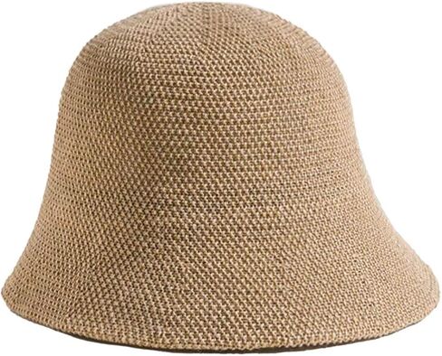 YOFARCHOY قبعة الشمس خفيفة الوزن قابلة للتعبئة للنساء قبعات شمسية قابلة للطي قبعات دلو منسوجة قبعة للشاطئ قابلة للتعبئة قبعة مرنة محبوكة in Kuwait