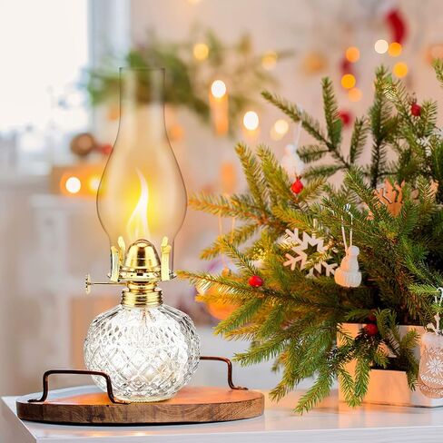 Oil Lamps for Indoor Use, Augot 2pcs Oil Lamp with Oil Wicks Lantern Glass Replacement, Kerosene Lantern Lamp Lamps Oil Lanterns for Indoor Use, Oil Lamps for Indoor Use Emergency Home Decor Lighting in Kuwait