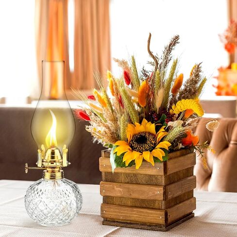 Oil Lamps for Indoor Use, Augot 2pcs Oil Lamp with Oil Wicks Lantern Glass Replacement, Kerosene Lantern Lamp Lamps Oil Lanterns for Indoor Use, Oil Lamps for Indoor Use Emergency Home Decor Lighting in Kuwait