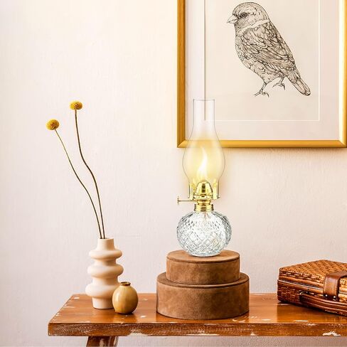 Oil Lamps for Indoor Use, Augot 2pcs Oil Lamp with Oil Wicks Lantern Glass Replacement, Kerosene Lantern Lamp Lamps Oil Lanterns for Indoor Use, Oil Lamps for Indoor Use Emergency Home Decor Lighting in Kuwait
