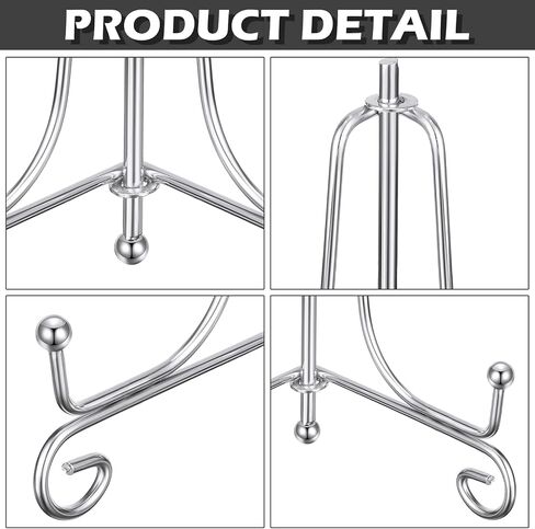 10 Pack 4 Inch Plate Stands for Display Plate Holder Display Stands Iron Easel Stand for Picture Frame, Decorative Plates, Book, Photo and Tabletop Art in Saudi Arabia