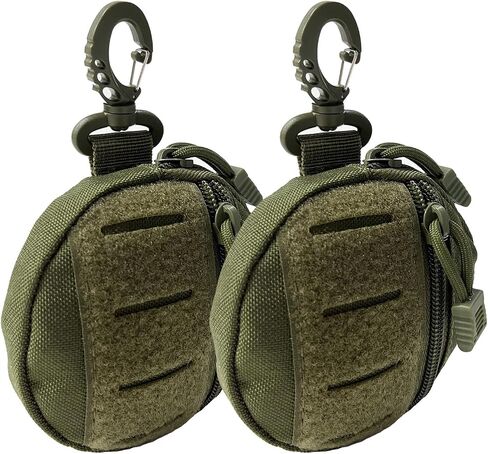 1000D Laser Cut Coin EDC Pouch Change Purse Tactical Round Zipper Bag in Kuwait