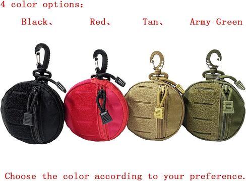 1000D Laser Cut Coin EDC Pouch Change Purse Tactical Round Zipper Bag in Kuwait