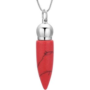 Bullet American Flag Teardrop Urn Necklaces for Man/Women Bullet Cremation Jewelry for Ashes, Stainless Steel Cremation Urns Memorial Keepsake Ashes Holder for Pets Dogs Cats