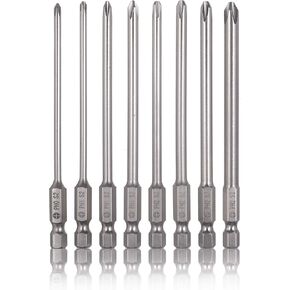 Mixiflor 8 Piece Torx Head Screwdriver Bit Set, Magnetic 1/4 Inch Hex Shank S2 Steel, 4-Inch Long Drill Bit in Kuwait