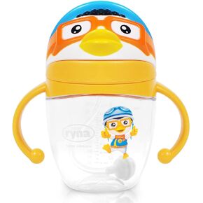 كوب أطفال يحتوي على مصاصة وثقل من ليتل رينا مع مقبض وحبل قصير لتدريب الأطفال على الانتقال ضد الانسكاب للأطفال الصغار بعمر 6 أشهر و12 شهرًا وأكثر، أكواب للأطفال الصغار المرنة سعة 236.5 مل in Kuwait