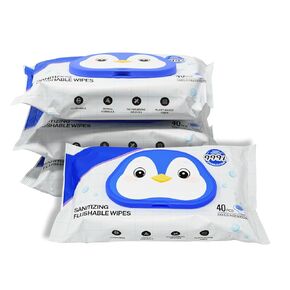 مناديل مبللة للاطفال، مناديل مبللة لحفاضات الاطفال الحساسة للعناية الطبيعية، لا تسبب الحساسية، 4 عبوات بغطاء قلاب (اجمالي 160 منديل) in Kuwait