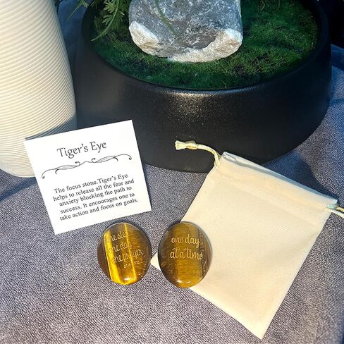 يوم واحد في كل مرة العقيق الكريستالي المهدئ عين النمر تخفيف الضغط وتخفيف القلق هدايا ملهمة هدية تشجيعية للنساء والرجال in Kuwait