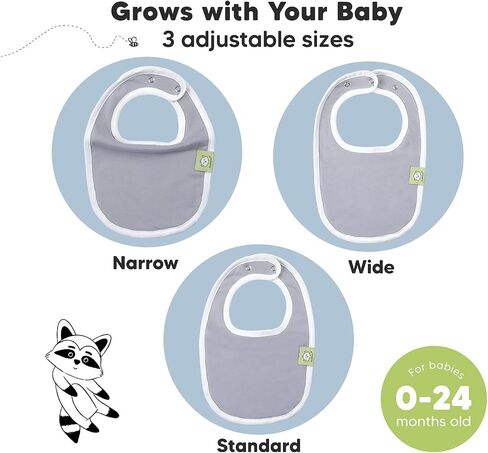 KeaBabies 5-Pack Organic Muslin Baby Burp Cloths and 8-Pack Organic Baby Bibs for Girls & Boys - Bamboo Viscose Cotton Burp Cloth - Teething Baby Bibs for Boy, Girl - Burp Rags - Newborn Bibs for Baby in Saudi Arabia
